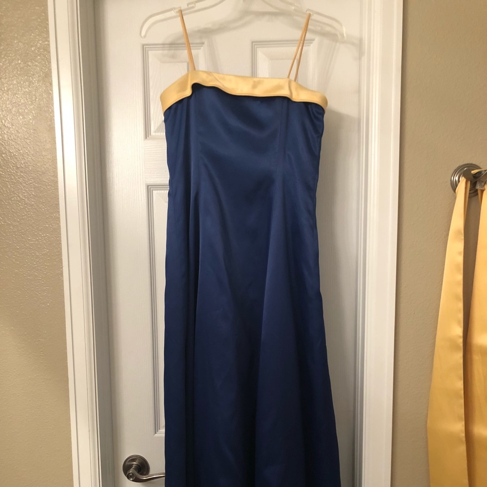 Formal dress blue and yellow